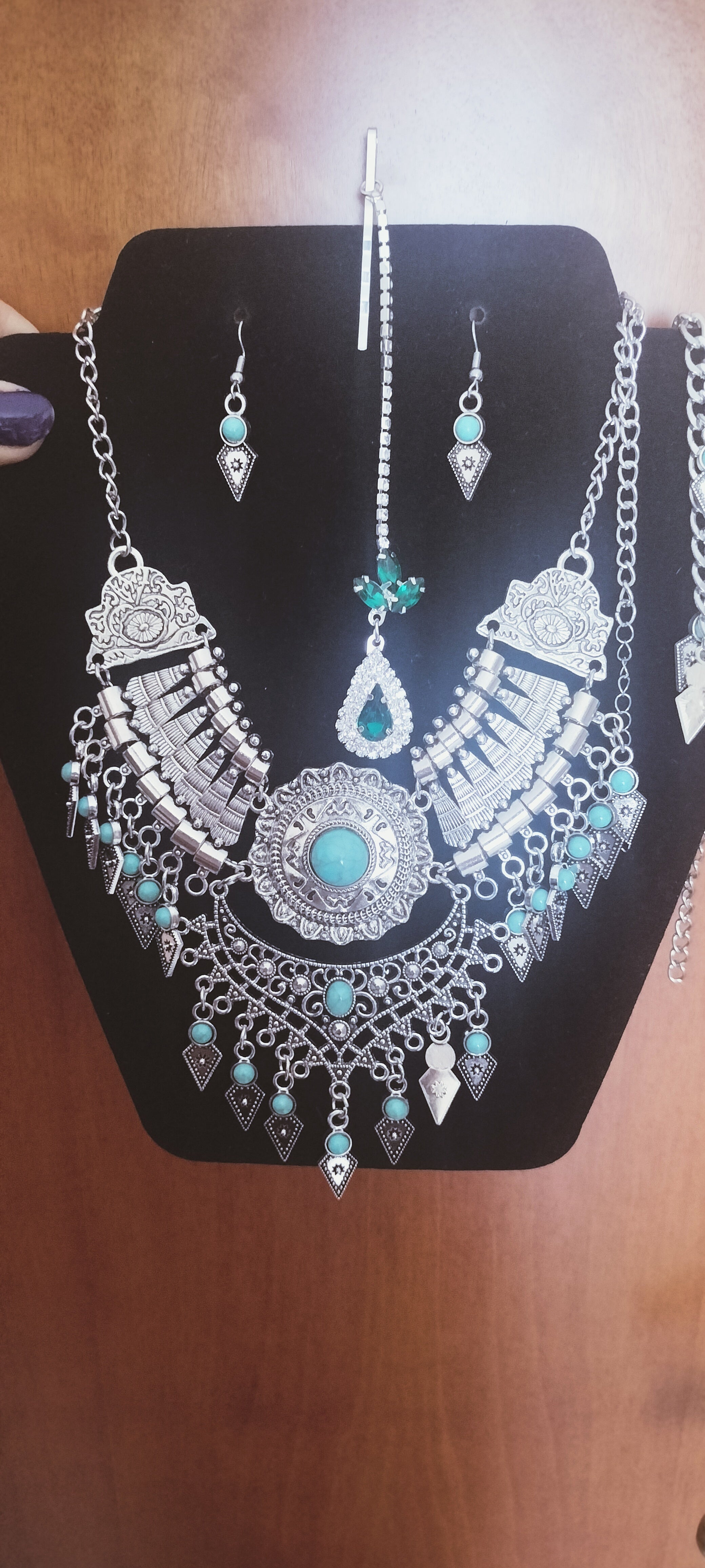 Splendido set di gioielli indiani completo